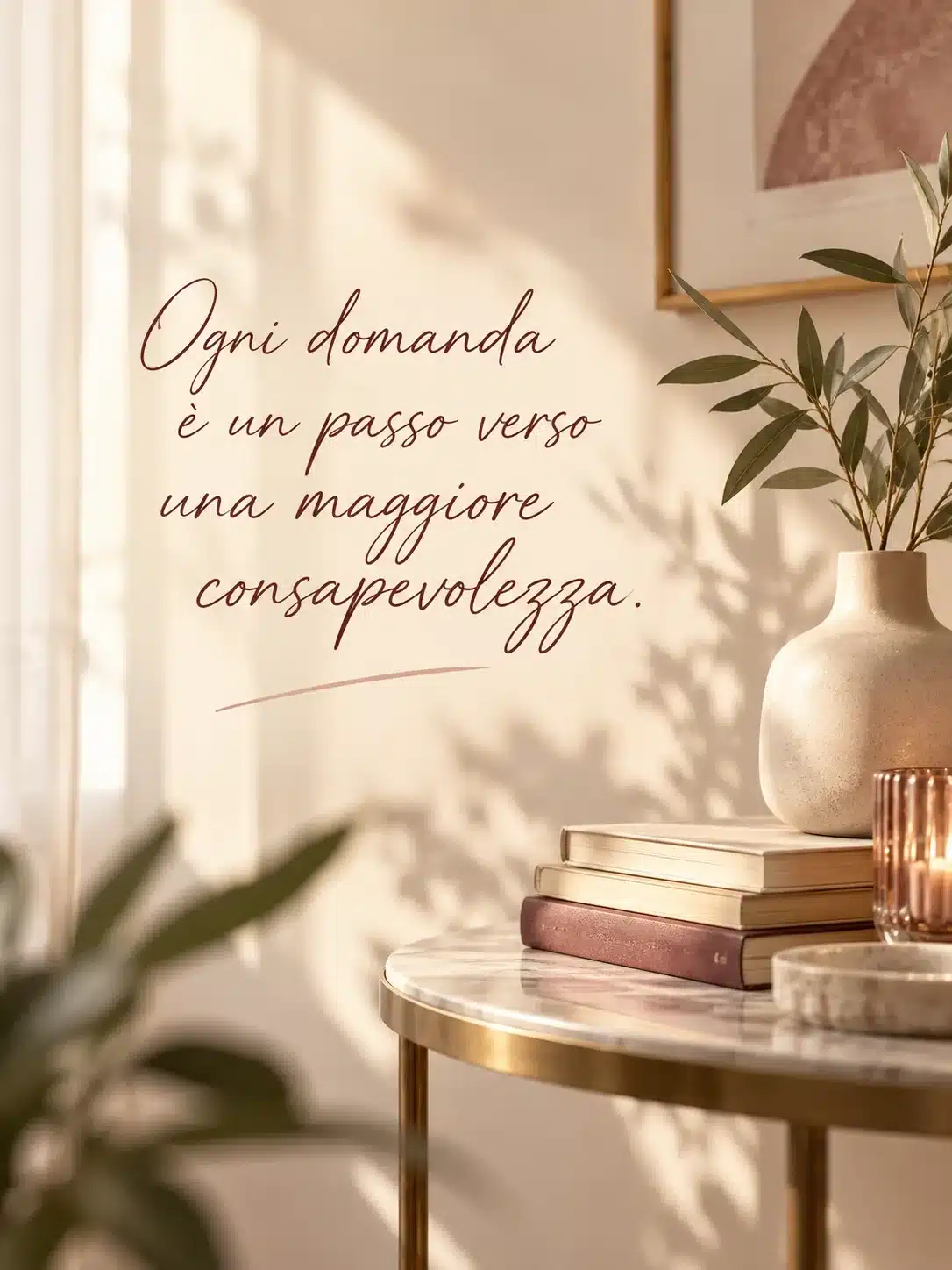 Frase “Ogni domanda è un passo verso una maggiore consapevolezza”
